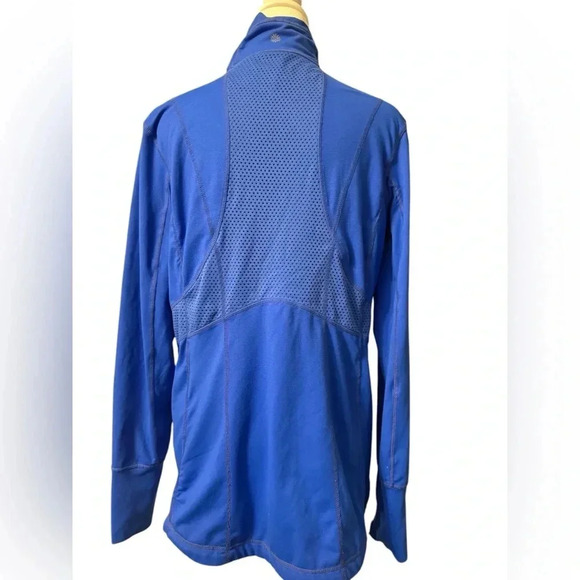 Tangerine Athletic Performance stretchy full zip blue jacket with pockets MEDIUM - Picture 6 of 11